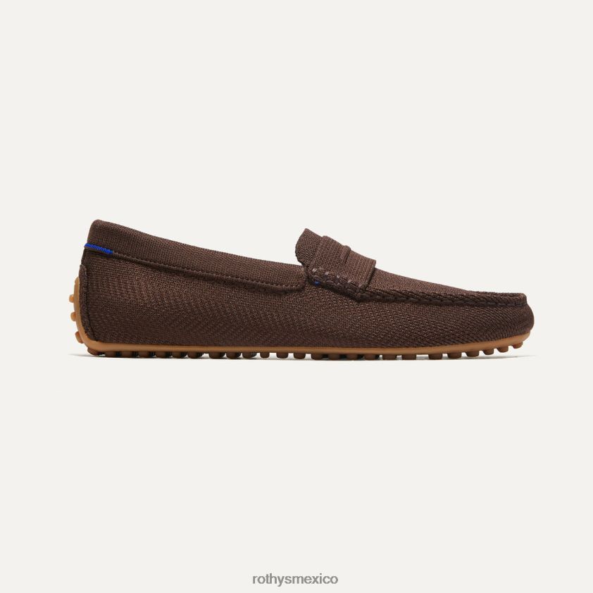 hombres Rothy's espina de pescado marrón el holgazán conductor zapato PVF0L0272