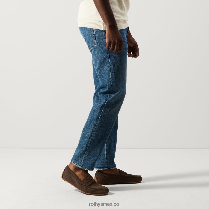 hombres Rothy's espina de pescado marrón el holgazán conductor zapato PVF0L0272
