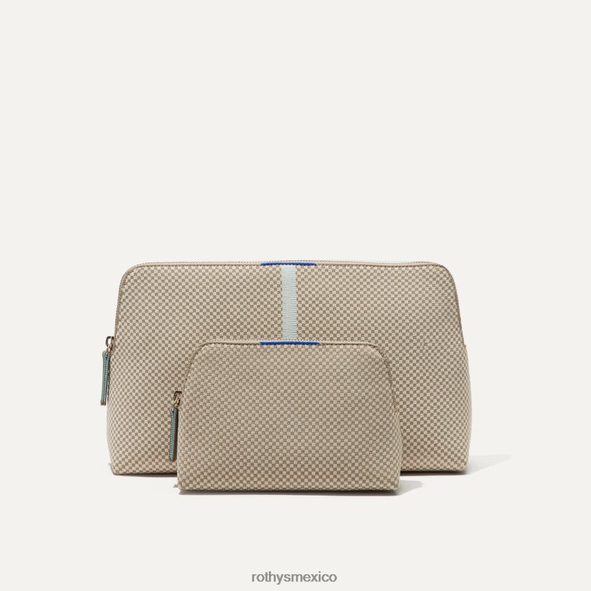 mujer Rothy's mini cheque costero el conjunto de tocador bolsa PVF0L0244