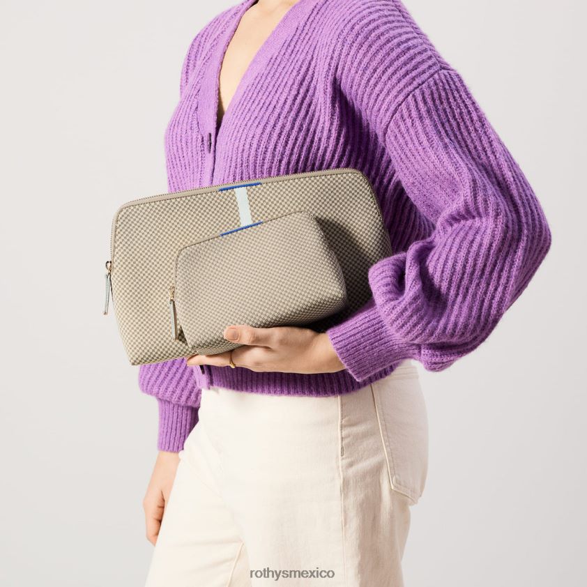 mujer Rothy's mini cheque costero el conjunto de tocador bolsa PVF0L0244