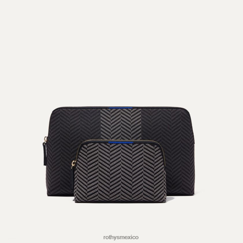 mujer Rothy's sombra negra el conjunto de tocador bolsa PVF0L0258