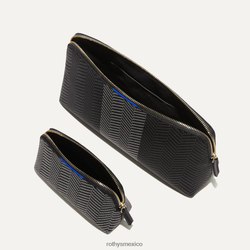 mujer Rothy's sombra negra el conjunto de tocador bolsa PVF0L0258