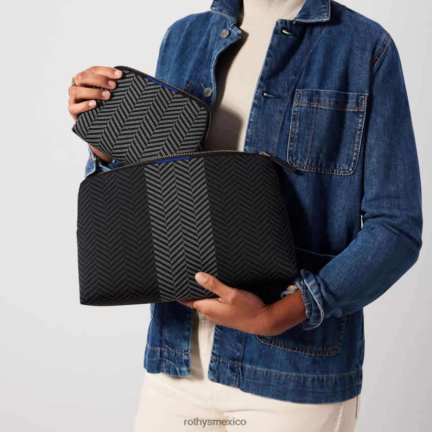 mujer Rothy's sombra negra el conjunto de tocador bolsa PVF0L0258