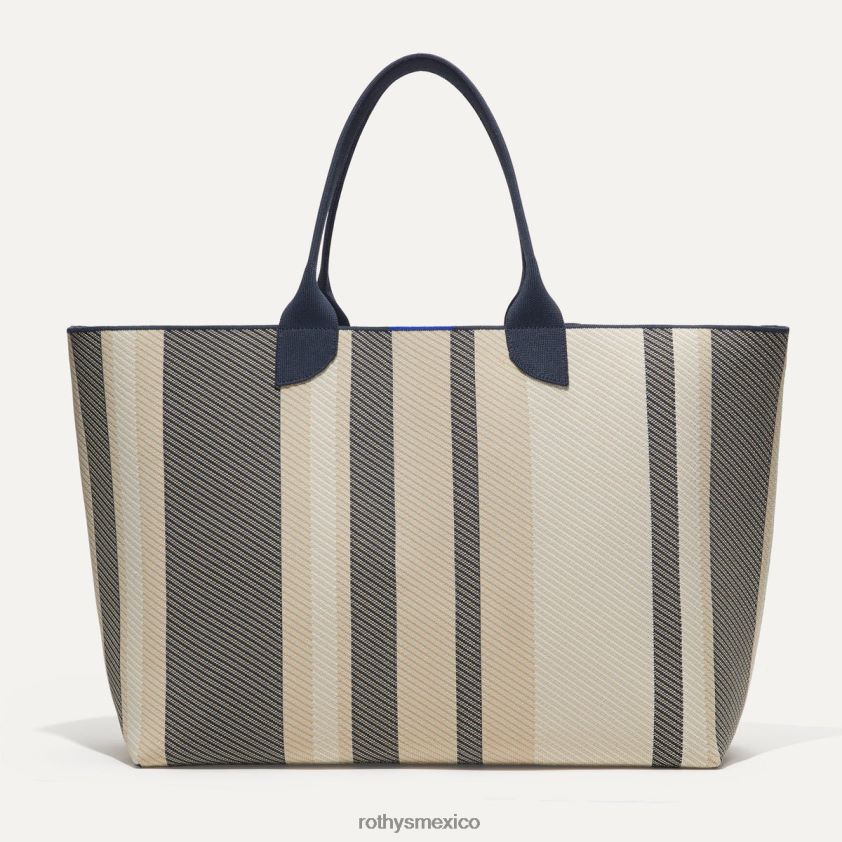 mujer Rothy's sarga de rayas azul marino el mega bolso ligero bolsa PVF0L0190
