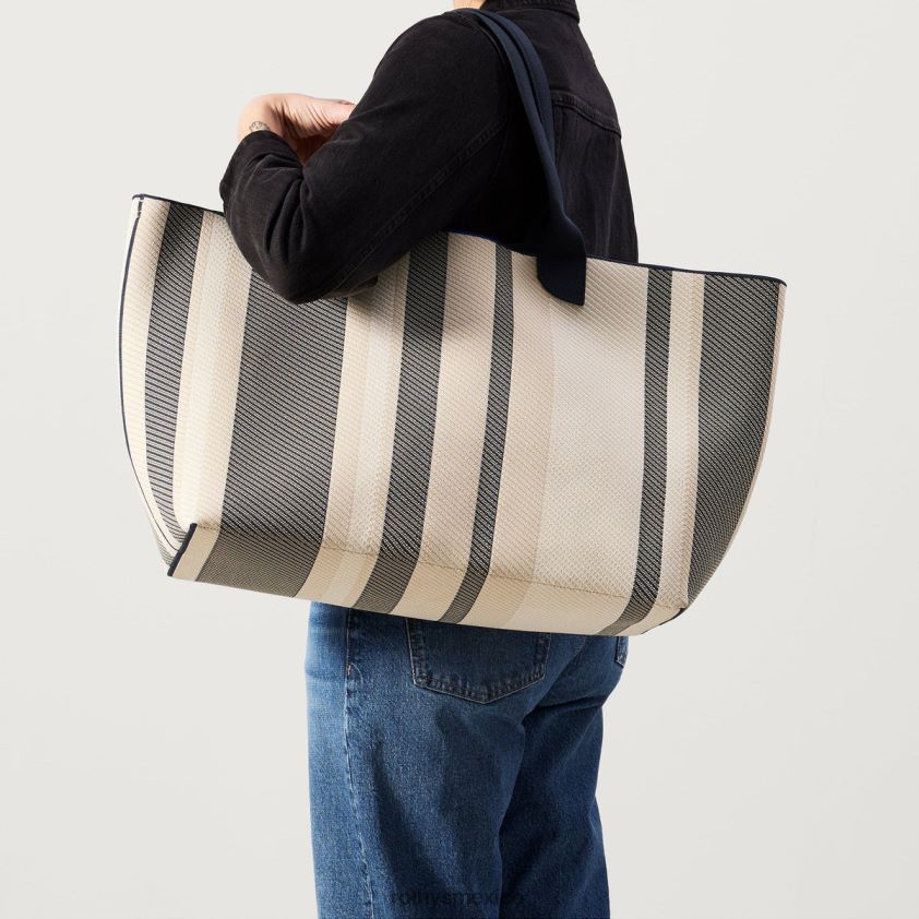mujer Rothy's sarga de rayas azul marino el mega bolso ligero bolsa PVF0L0190