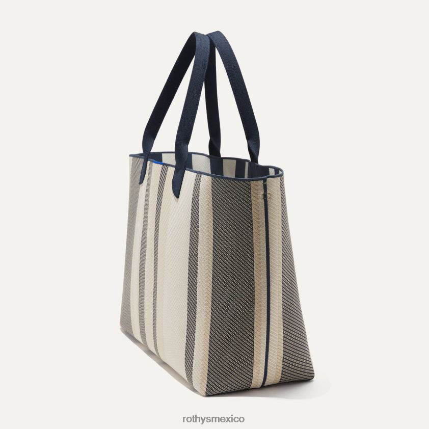 mujer Rothy's sarga de rayas azul marino el mega bolso ligero bolsa PVF0L0190