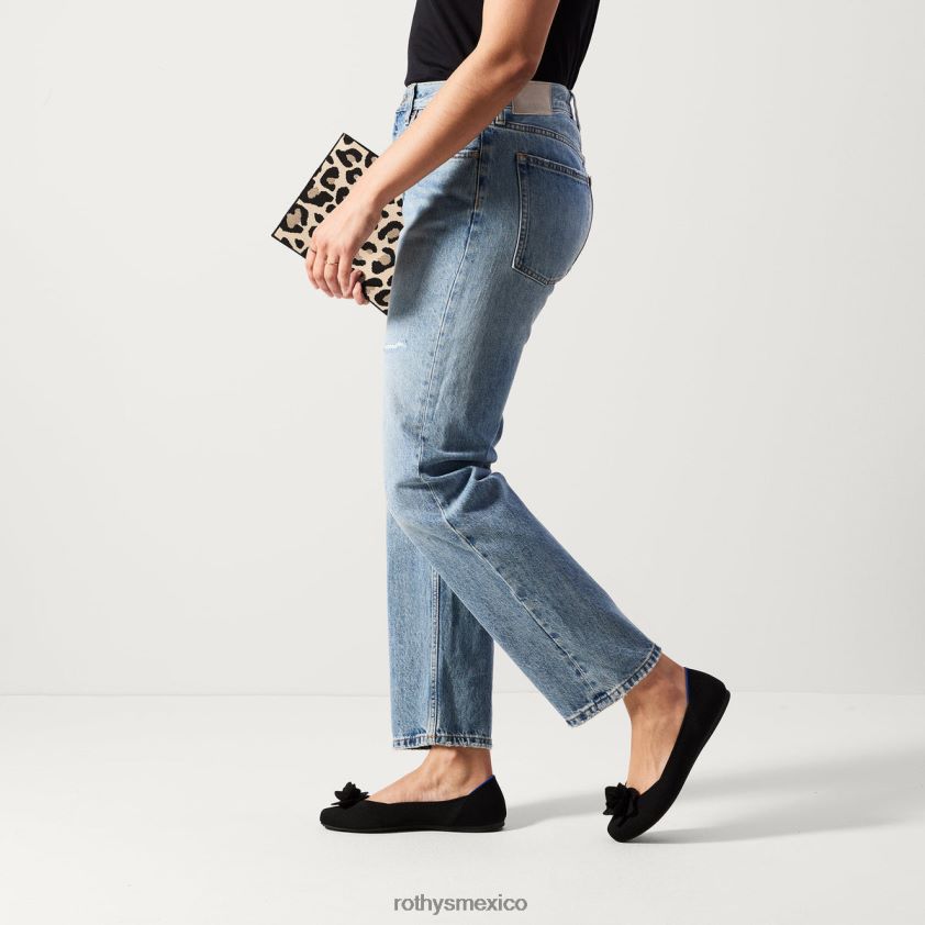 mujer Rothy's negro el cuadrado de pétalos zapato PVF0L074
