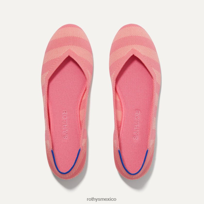 mujer Rothy's macarrón raya grande el apartamento zapato PVF0L056