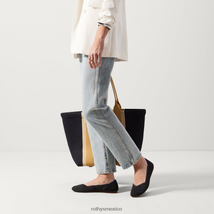 mujer Rothy's negro jaspeado el apartamento zapato PVF0L046