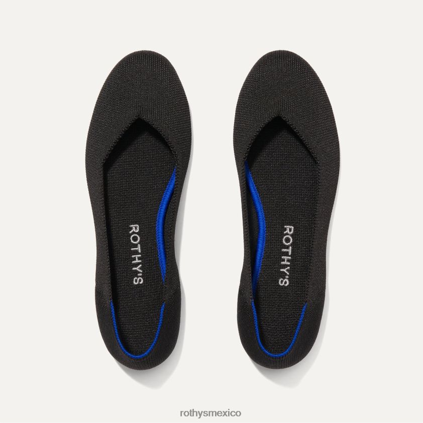 mujer Rothy's negro sólido el apartamento zapato PVF0L037