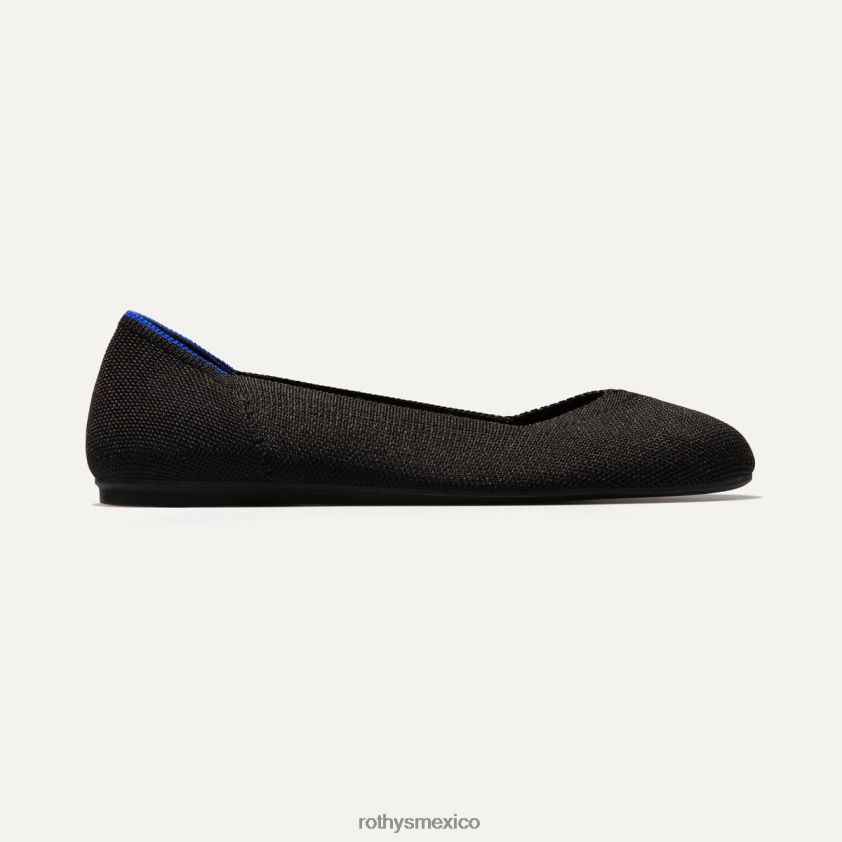mujer Rothy's negro sólido el apartamento zapato PVF0L037