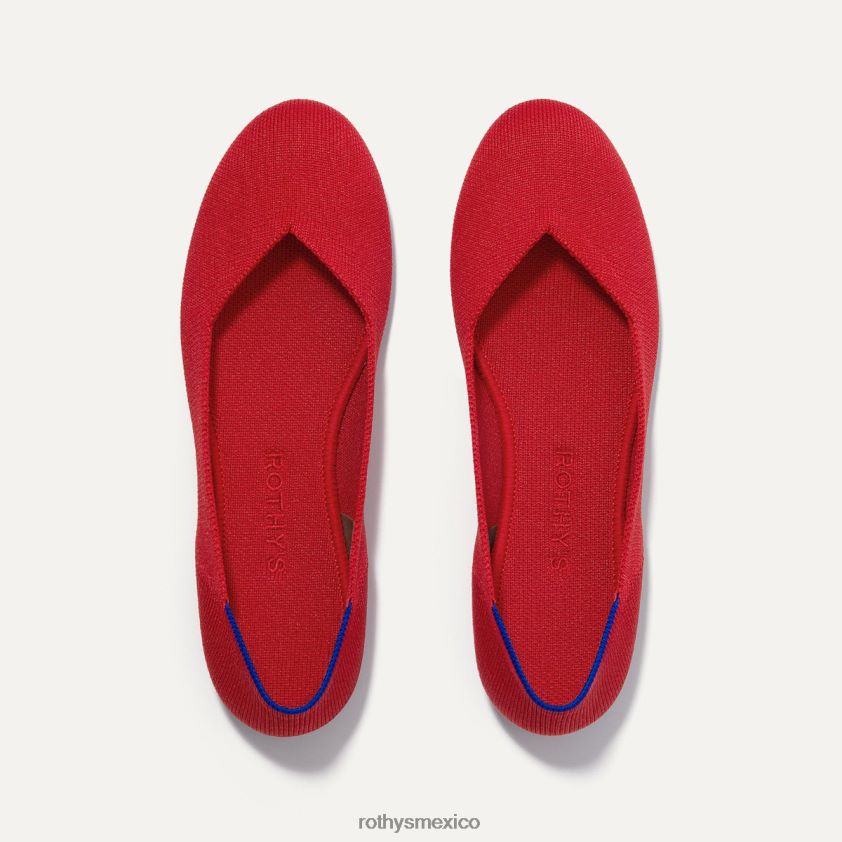 mujer Rothy's rojo brillante el apartamento zapato PVF0L041