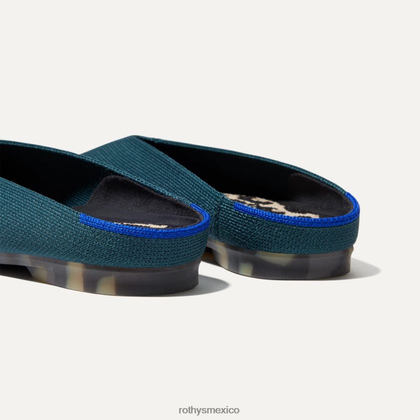 mujer Rothy's esmeralda profunda la media almendra zapato PVF0L091