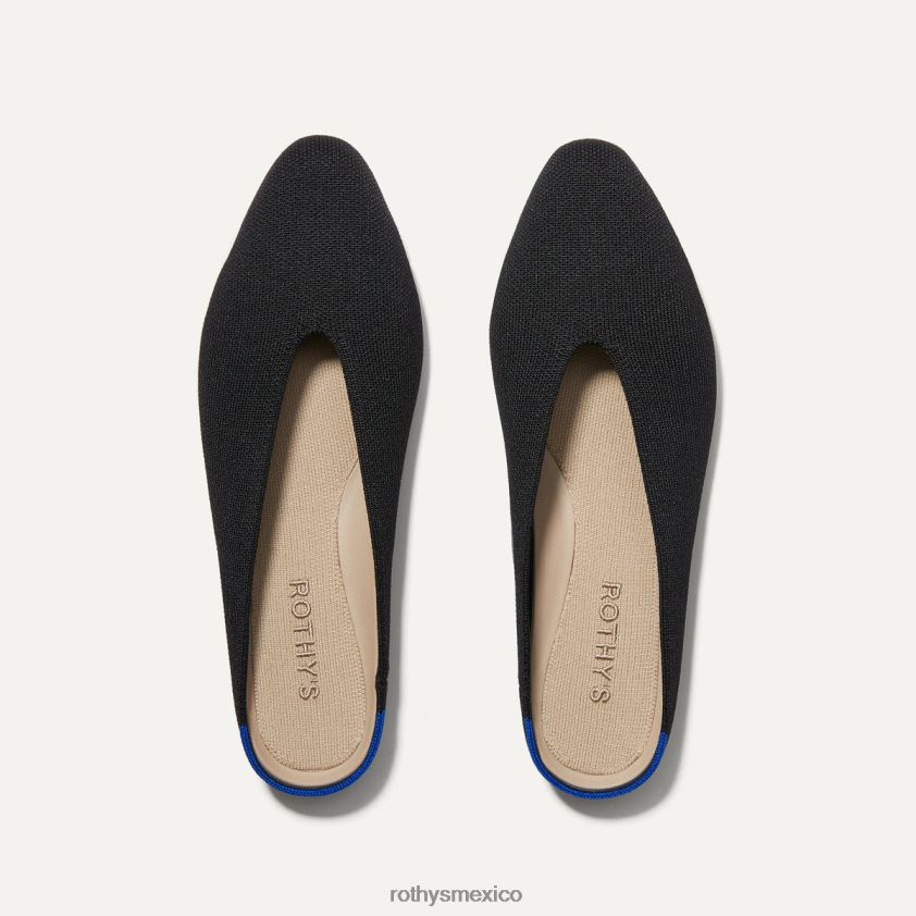 mujer Rothy's negro la media almendra zapato PVF0L086