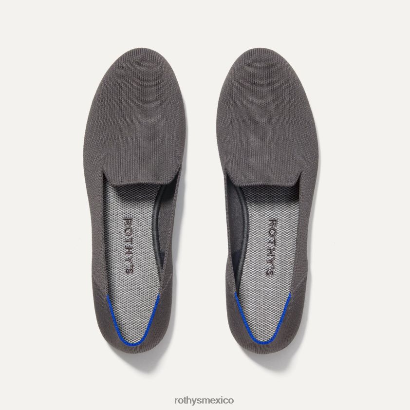 mujer Rothy's gris guijarro el holgazán zapato PVF0L0106