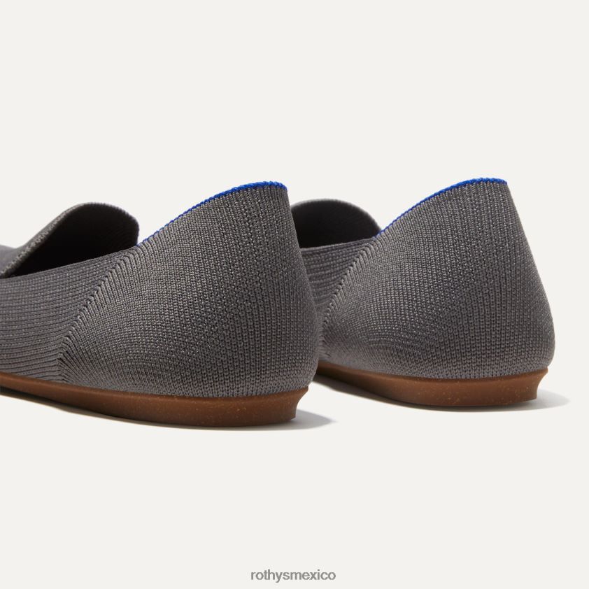 mujer Rothy's gris guijarro el holgazán zapato PVF0L0106