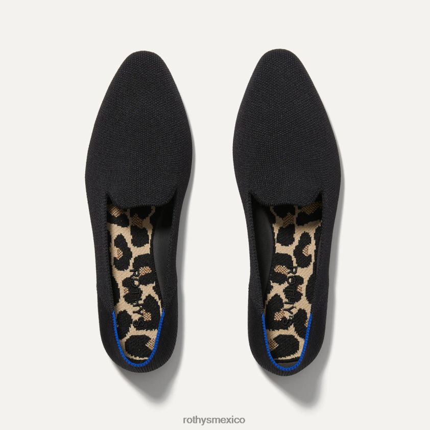 mujer Rothy's negro el mocasín almendrado zapato PVF0L094