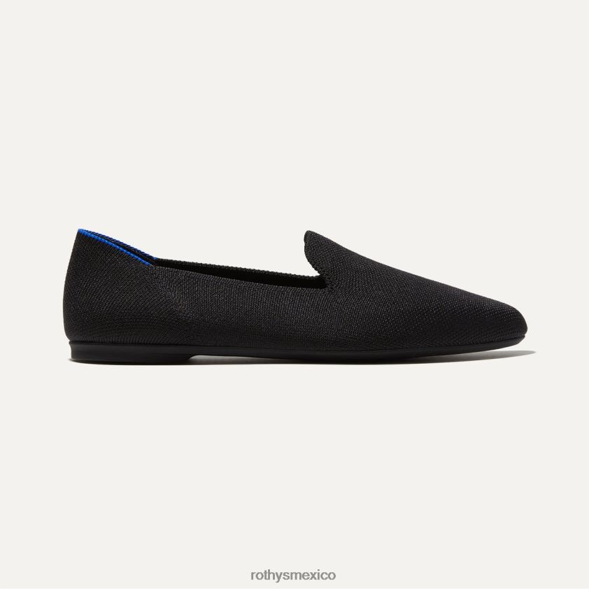 mujer Rothy's negro el mocasín almendrado zapato PVF0L094