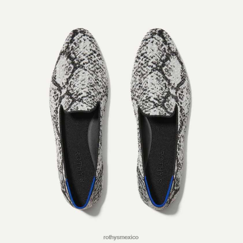 mujer Rothy's pitón el mocasín almendrado zapato PVF0L0100