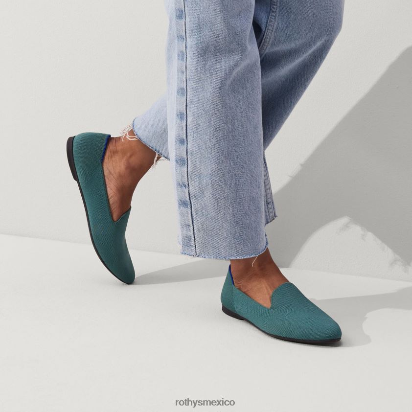 mujer Rothy's salvia azul el mocasín almendrado zapato PVF0L0103