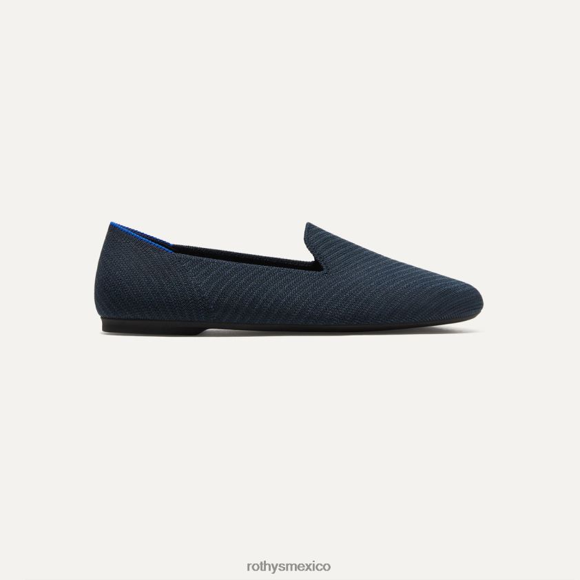 mujer Rothy's sarga azul marino el mocasín almendrado zapato PVF0L099