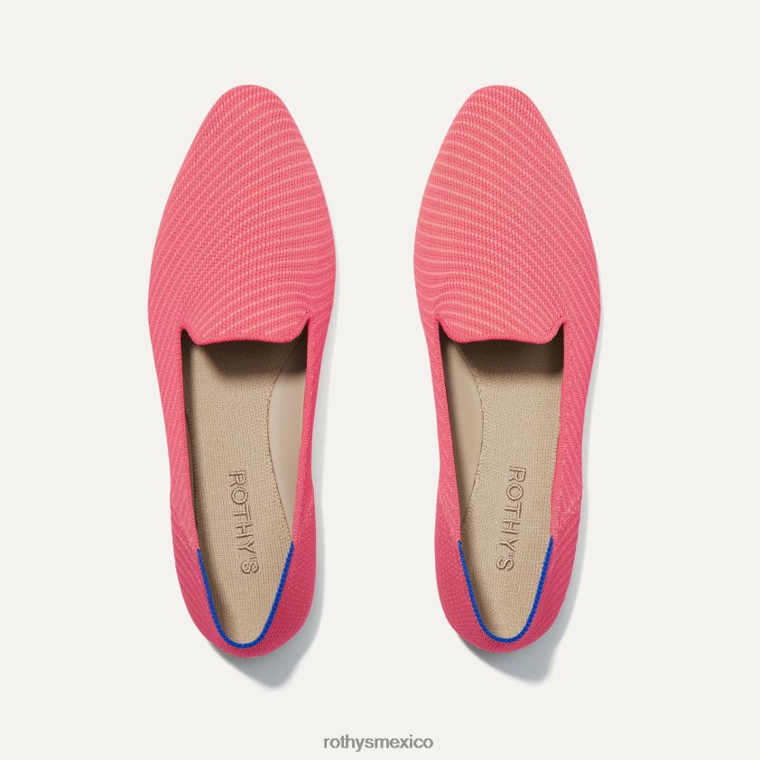 mujer Rothy's sarga de pomelo rubí el mocasín almendrado zapato PVF0L0102