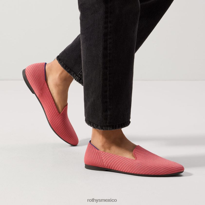 mujer Rothy's sarga de pomelo rubí el mocasín almendrado zapato PVF0L0102
