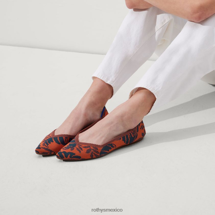 mujer Rothy's atardecer floral el punto zapato PVF0L028