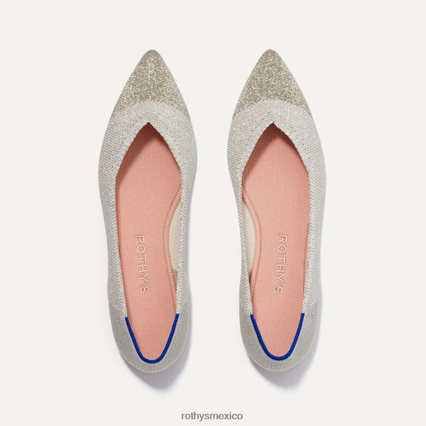 mujer Rothy's diamante metalico el punto zapato PVF0L017
