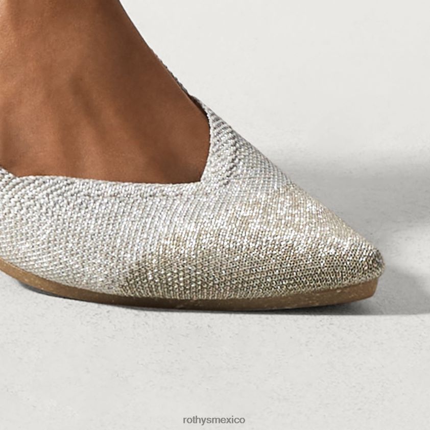 mujer Rothy's diamante metalico el punto zapato PVF0L017