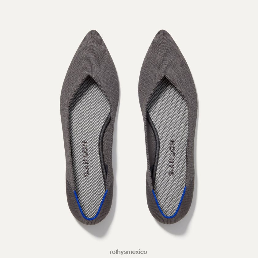 mujer Rothy's gris guijarro el punto zapato PVF0L012