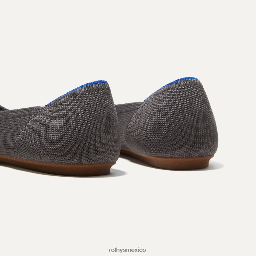 mujer Rothy's gris guijarro el punto zapato PVF0L012