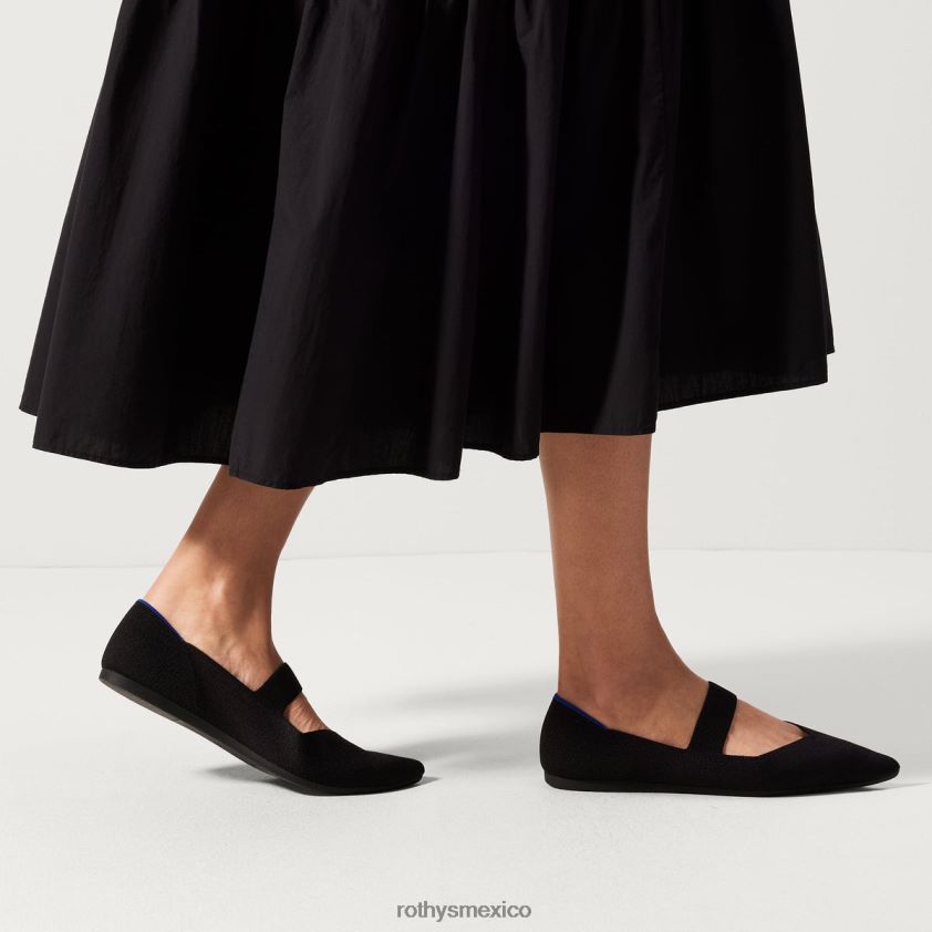 mujer Rothy's negro el punto mary jane zapato PVF0L079