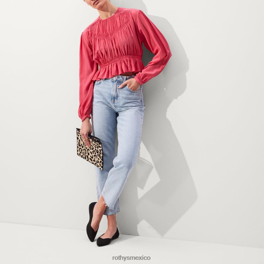 mujer Rothy's negro sólido el punto zapato PVF0L01