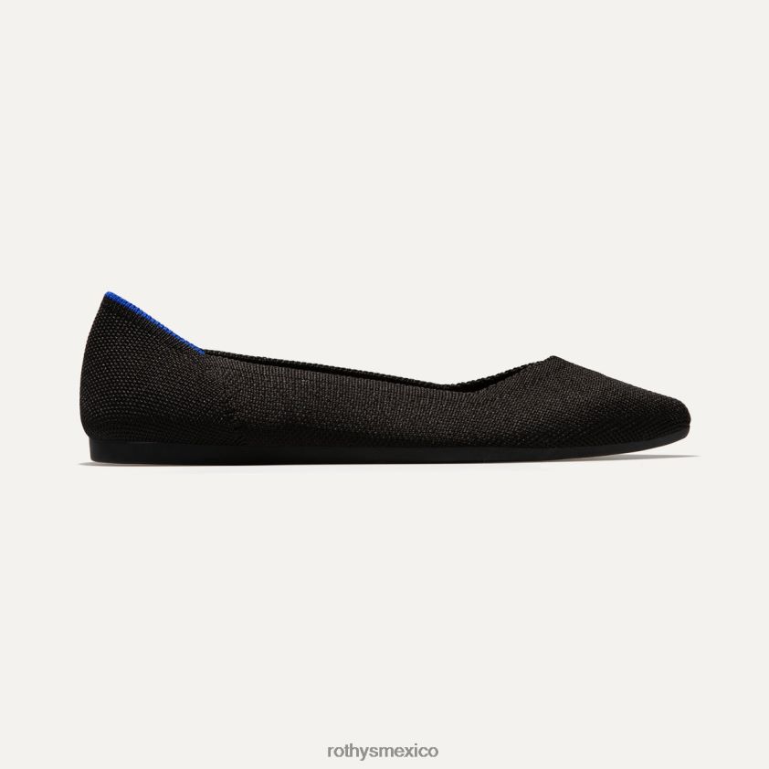 mujer Rothy's negro sólido el punto zapato PVF0L01