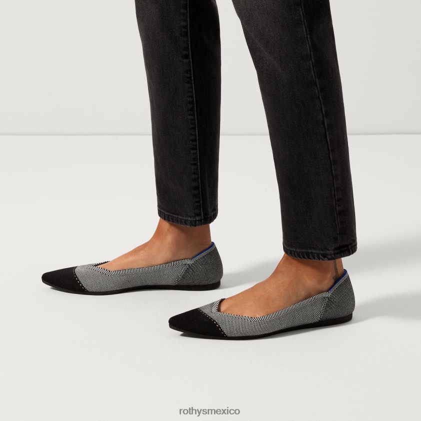 mujer Rothy's puntera gris niebla el punto zapato PVF0L033