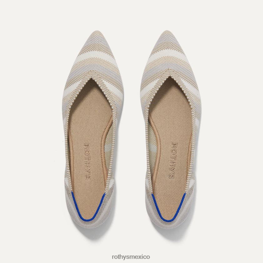 mujer Rothy's raya dorada el punto zapato PVF0L031