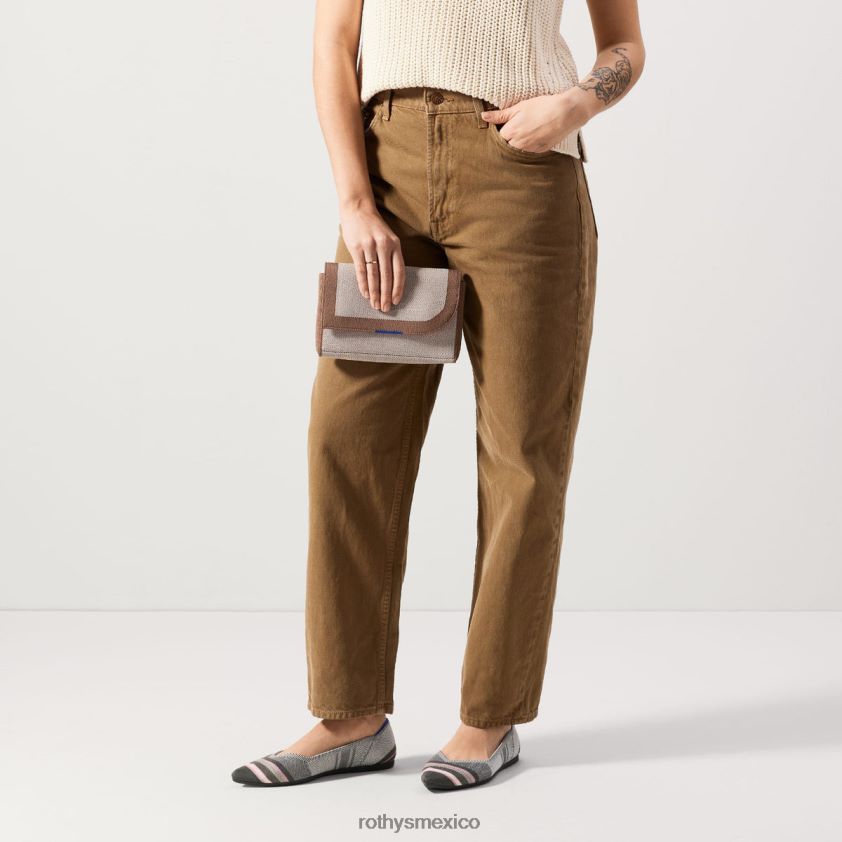 mujer Rothy's raya inversa gris el punto zapato PVF0L016