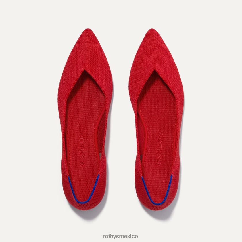 mujer Rothy's rojo brillante el punto zapato PVF0L06