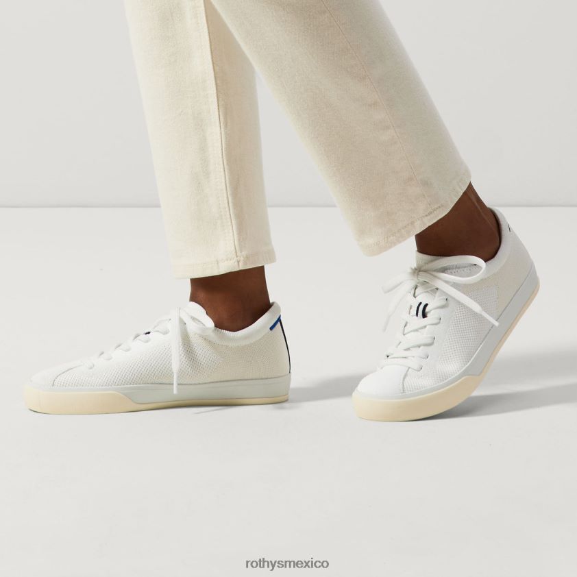 mujer Rothy's blanco brillante la zapatilla con cordones zapato PVF0L0149