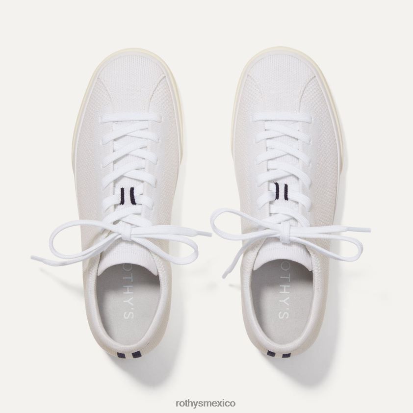 mujer Rothy's blanco brillante la zapatilla con cordones zapato PVF0L0149