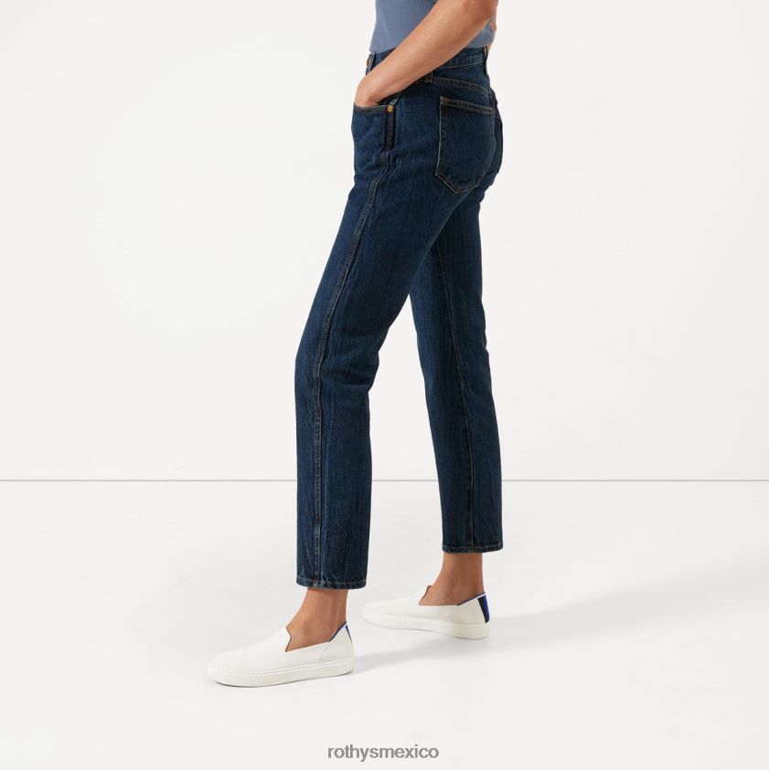 mujer Rothy's blanco brillante la zapatilla sin cordones original zapato PVF0L0128