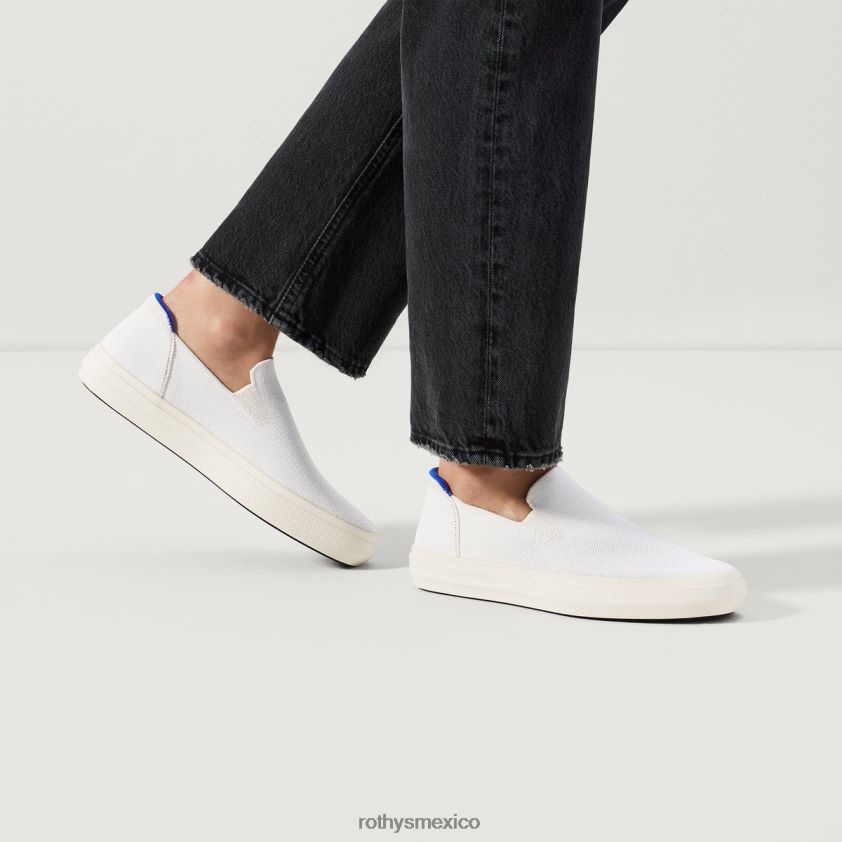 mujer Rothy's blanco zapatillas sin cordones de la ciudad zapato PVF0L0147