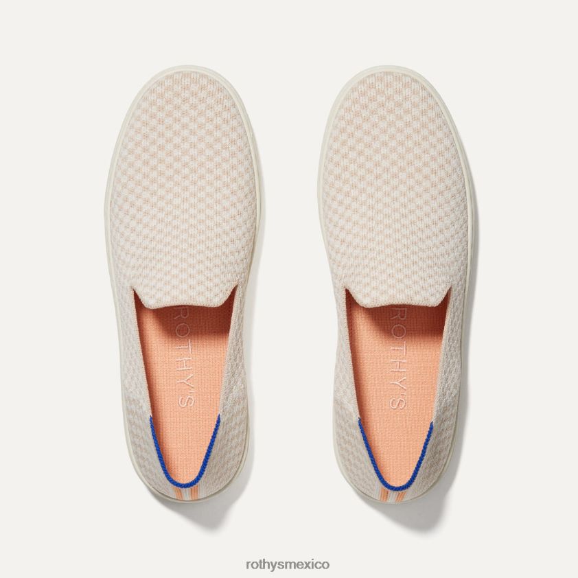 mujer Rothy's cheque arenoso la zapatilla sin cordones original zapato PVF0L0138