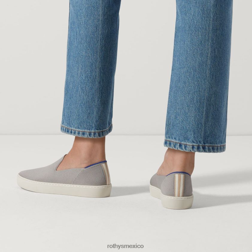 mujer Rothy's gris claro la zapatilla sin cordones original zapato PVF0L0136