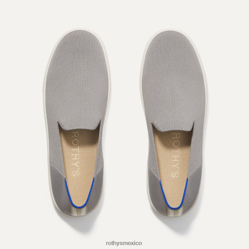 mujer Rothy's gris claro la zapatilla sin cordones original zapato PVF0L0136