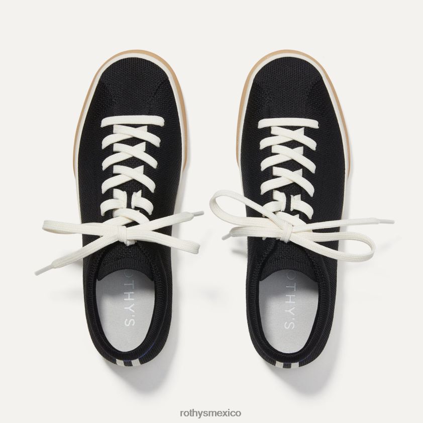 mujer Rothy's negro la zapatilla con cordones zapato PVF0L0150