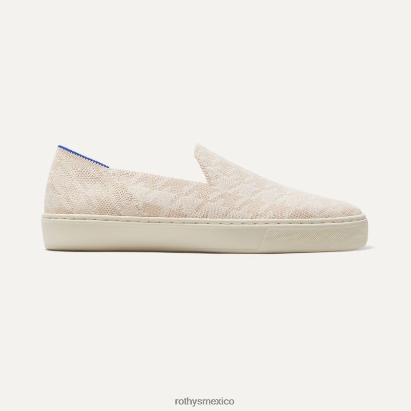 mujer Rothy's pata de gallo marfil la zapatilla sin cordones original zapato PVF0L0133