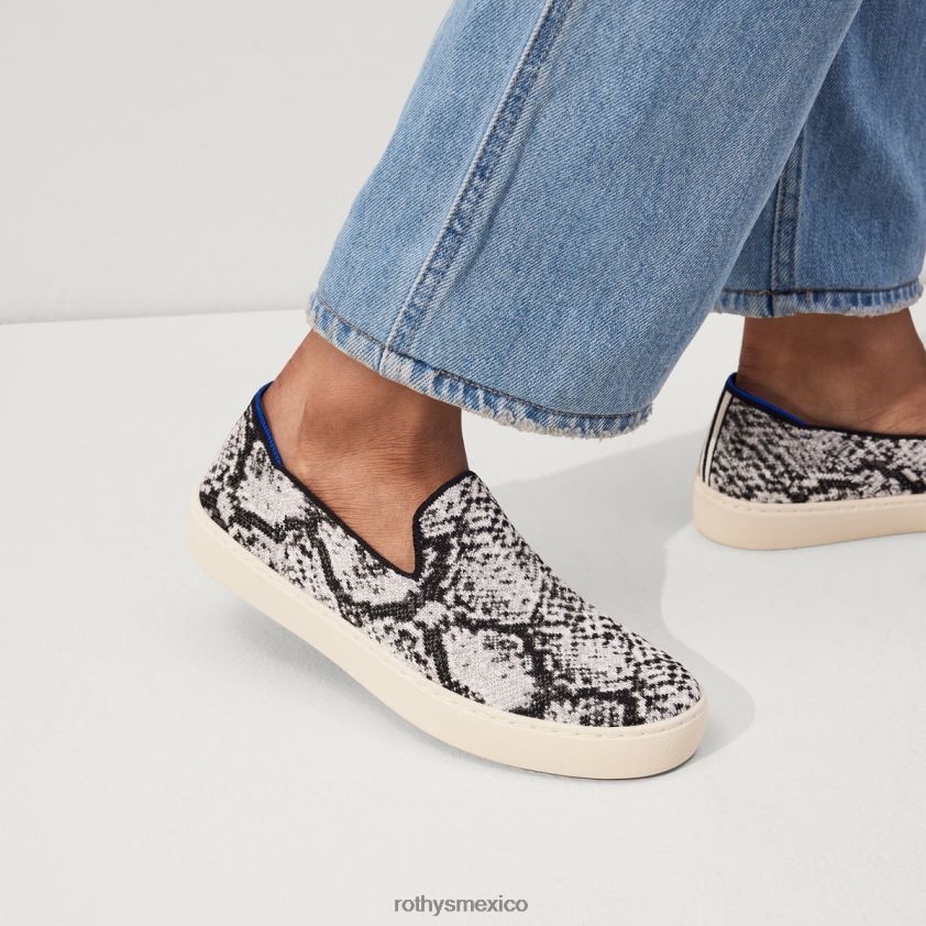 mujer Rothy's pitón la zapatilla sin cordones original zapato PVF0L0137