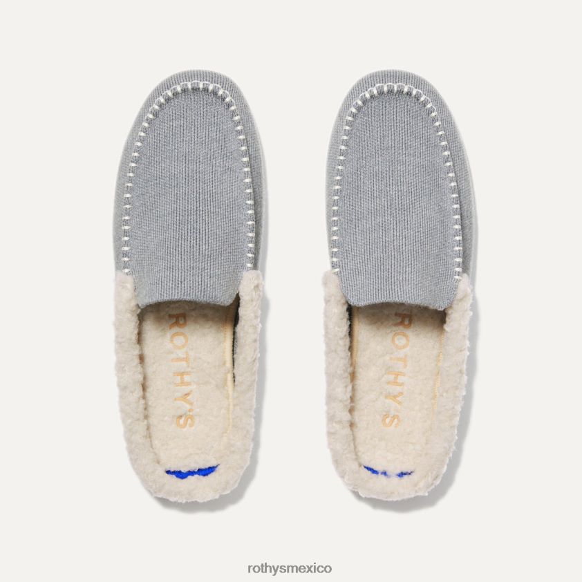 mujer Rothy's gris glaciar la zapatilla de desgaste zapato PVF0L0165
